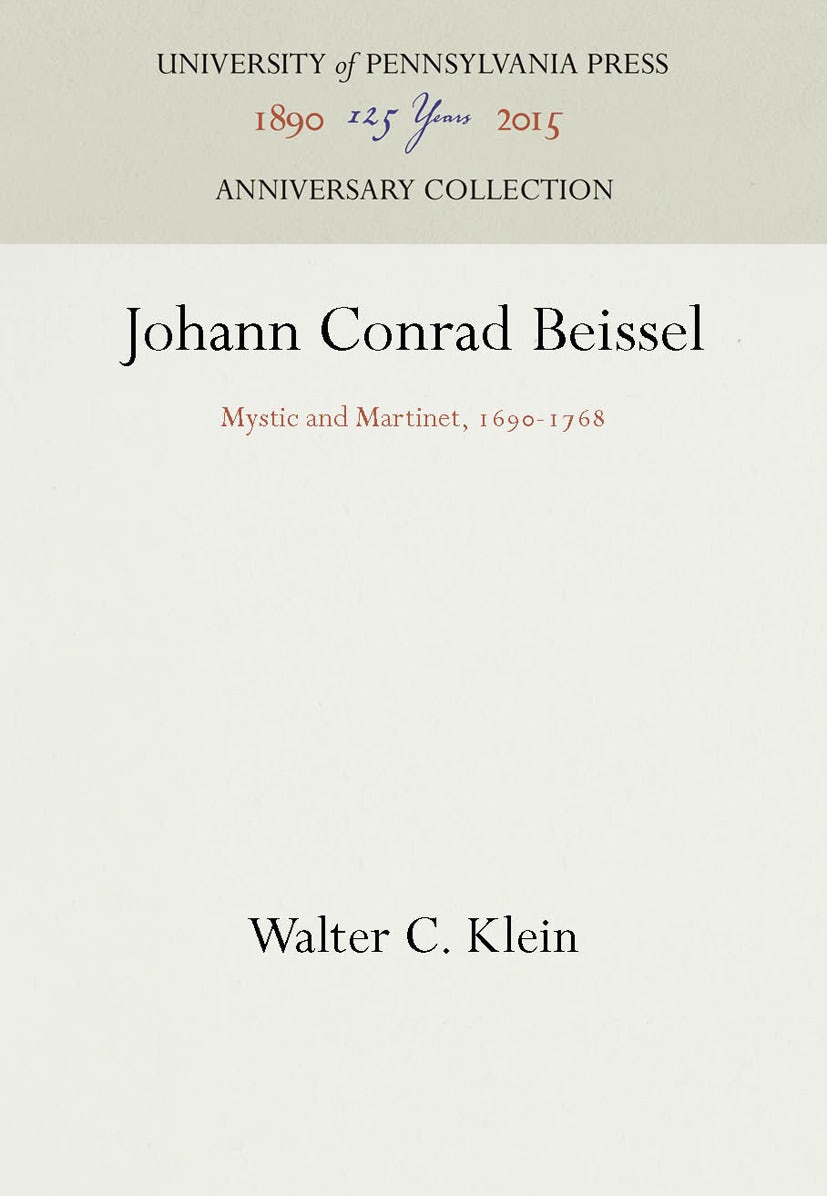 Book cover image for Johann Conrad Beissel ISBN: 9781512803549